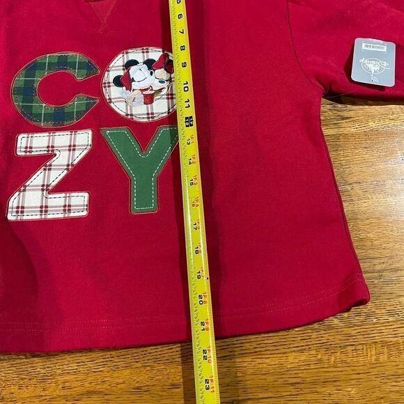 Disney Mickey and Minnie Mouse Holiday Pullover Sweatshirt- size M NWT - Picture 7 of 11